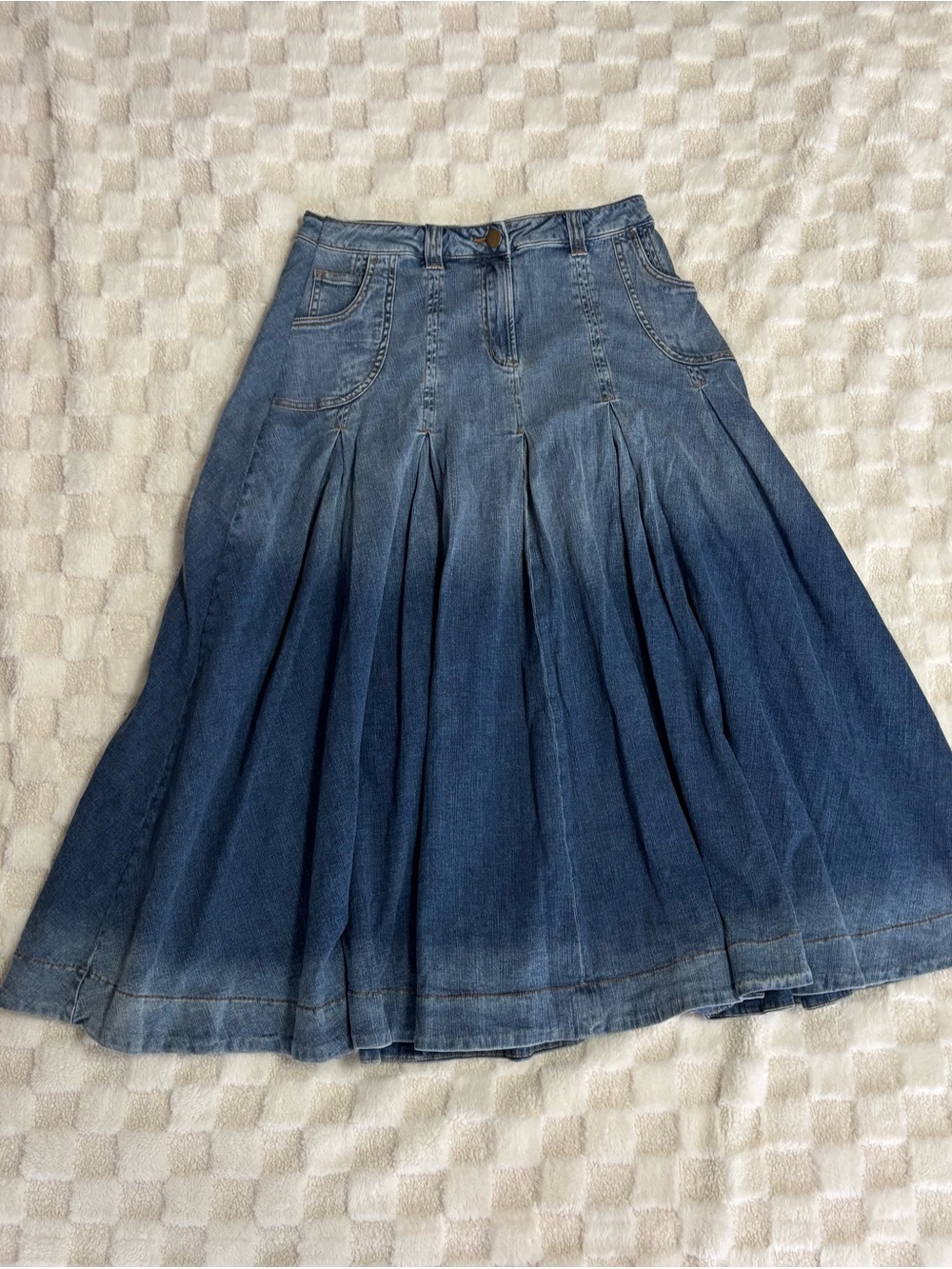 Soft Surroundings Blue Denim Circle Skirt